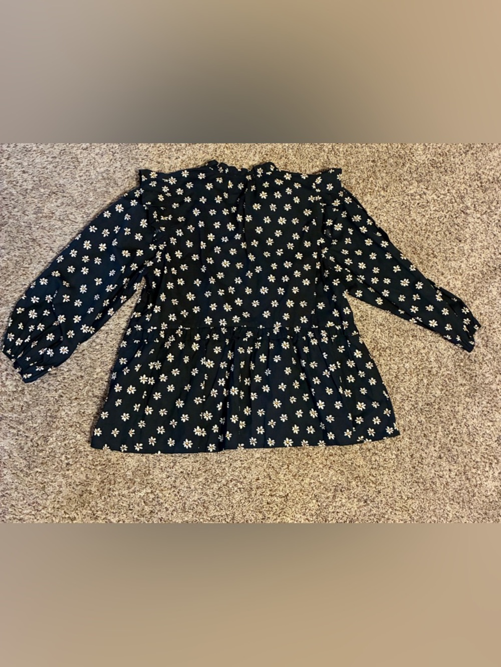 Entro Navy Floral Ruffle Blouse - Picture 3 of 3